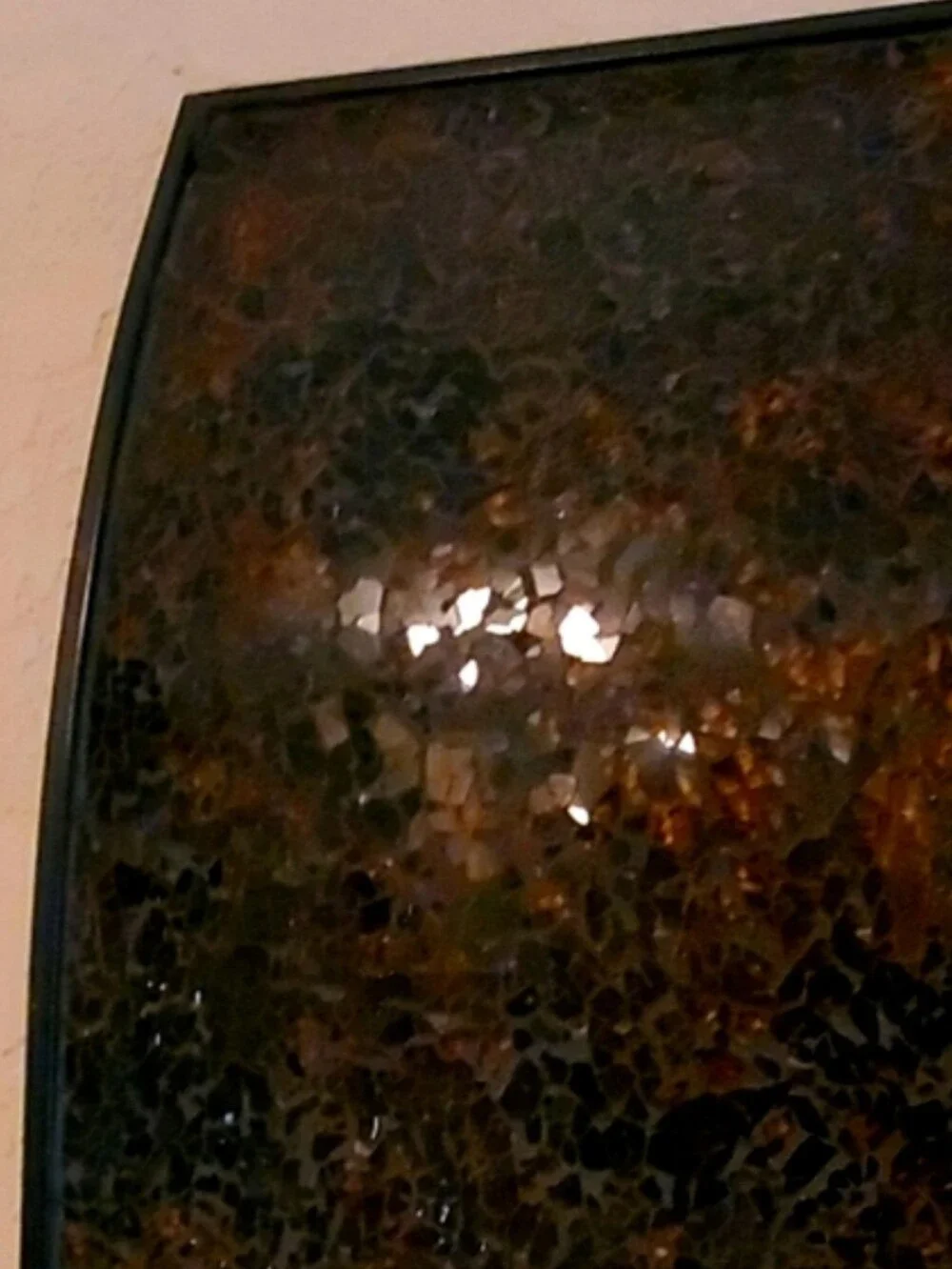 Huge Sparkling Dark Brown Decor Crackle Glass Wall Mount Votive Candle Holders